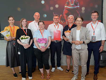 DHBW-Leitung und Forschungssupport-Team im Austausch.